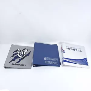 3 Vintage University of Memphis Tigers 3-Ring College School Binders Lot School - Picture 1 of 12