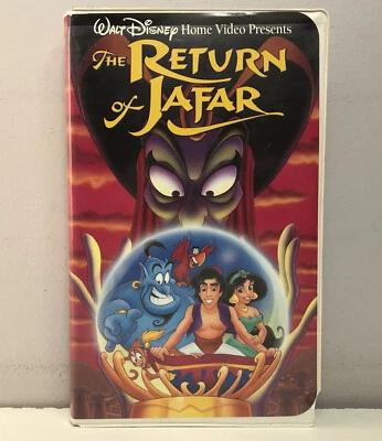 Aladdin 2 Return of Jafar VHS Disney Video Tape 90s Movie Sequel VTG Clamshell - Image 1 of 4