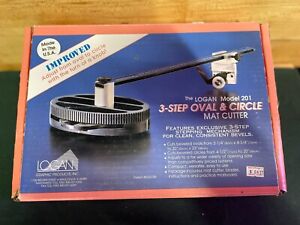 Logan 3-Step Oval & Circle Mat Cutter Model 201 USA Vintage 1997 W/ Instruction