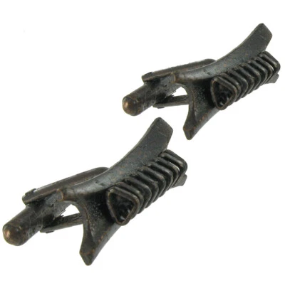 Gemelos industriales modernos de cobre de mediados de siglo gemelos de 1" Foto 1 de 4