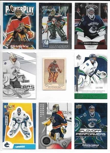 HUGE ROBERTO LUONGO 95 CARD 75 DIFFERENT LOT b CANUCKS PANTHERS + w/ ELITE RC - Imagen 1 de 2