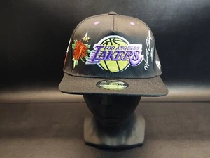 New Era 9Fifty Los Angeles Lakers 17x Champs Rose Patch 1 One ❤ Snapback Hat - Picture 1 of 9