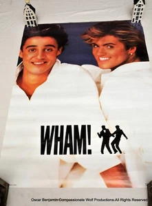 Wham! Make It Big U.S. Poster Fan Club! 1984! 20" X 28" Ottime Condizioni! - Foto 1 di 2