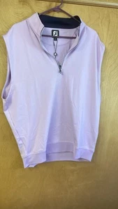 Footjoy Golf Performance 1/2 Zip Vest Gather Lavender 25317 Wicking Men's Size M - Picture 1 of 4