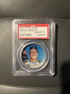 1988 Topps Coins #48 Dale Murphy PSA GEM MINT 10 !!! - Picture 1 of 2