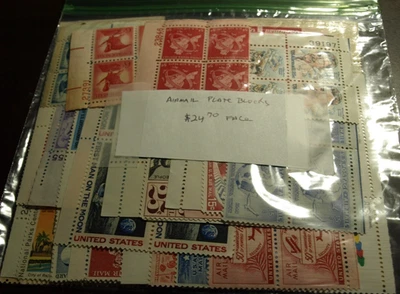 AIRMAIL PLATE BLOCKS OF FOUR WITH FACE VALUE OF $24.70 MINT NEVER HINGED - Image 1 of 2