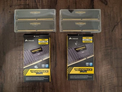 Corsair VENGEANCE LPX 32GB(4x8GB) 3000MHz DDR4 Desktop Memory Kit - Black - Image 1 of 2