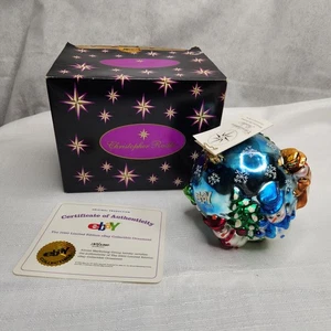 Christopher Radko Ebay Snowmen Christmas Ornament 2003 Limited Ed 185/2000 Glass - Picture 1 of 13