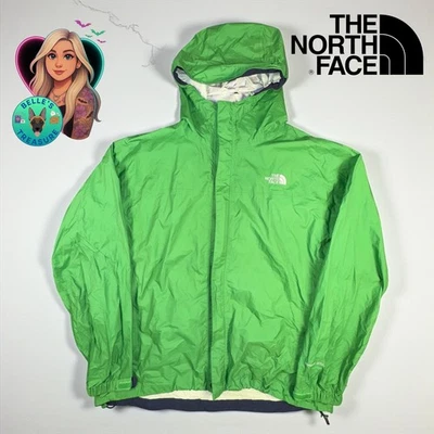 The North Face Hyvent 2.5L Green Hooded Rain Jacket Men's XL Lightweight Coat - Image 1 of 4