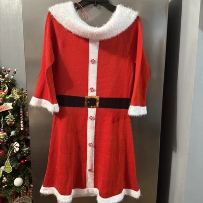 Vestido Suéter Allison/Brittney Papá Noel Botones Menta Mediano Navidad Foto 1 de 4