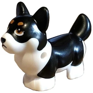 109 LEGO Part 109845pb01 Dog, Friends Style Corgi Molded White(Peaches) - Picture 1 of 1