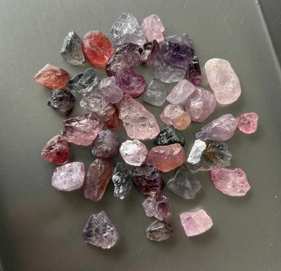 Good Lot 250 Cts Natural Multi Colour Spinel Rough From Myanmar  - Image 1 of 4