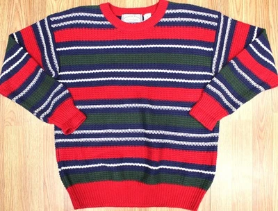 SUÉTER DE PUNTO DE ALGODÓN/RAMIE ROJO Y VERDE AMERICAN EAGLE CUELLO REDONDO TALLA PEQUEÑA, S Foto 1 de 4