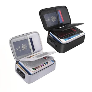 Kleine feuerfeste Tasche mit Schloss, feuerfeste weiche Geld Organizer Etui (9x 5,3 x 3... - Bild 1 von 9