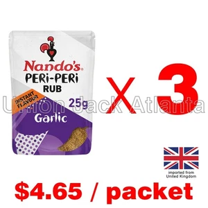 Nando's Peri Peri Rub Knoblauch (Medium) (25g x 3) Ablaufdatum 10/2026 - Import aus UK - Bild 1 von 6