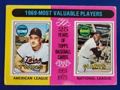 1975 Topps MVP Harmon Killebrew / Willie McCovey #207 - Image 1 of 2