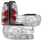 For 99-02 Silverdo Chrome Headlights+Bumper Signal Lights+Clear Tail Brake Lamps