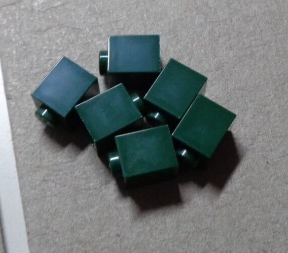 Lego Parts & Pieces  3005 - 6057986 1x1 Brick Earth Green x6 - Image 1 of 1