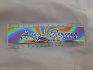 Personalised Custom Ruler - Add Name - School - Xmas Gift Fillers - Twirls - Picture 1 of 1