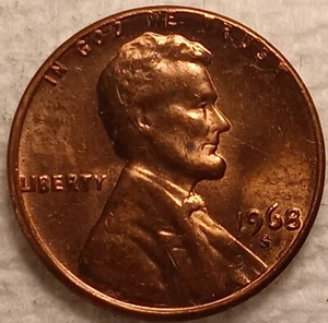 1968 S S/S DDO FS-101/ RPM ERROR LINCOLN CENT GEM (RED) - Picture 1 of 11