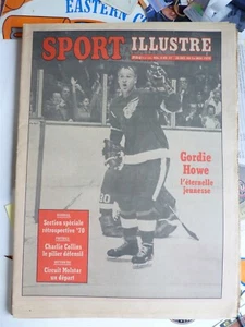 VINTAGE SPORTS NEWSPAPER SPORT ILLUSTRE 1970 DETROIT RED WINGS GORDIE HOWE NO4 - Picture 1 of 4