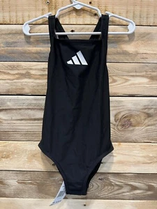 adidas Girls' Solid Small Logo Swimsuit - XS (7-8Y) (HR7477) C2(B18T) - Picture 1 of 2