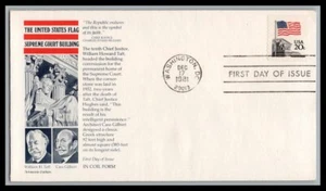 US FDC # 1895 20c Flag over Court coil Aristocrat 1981, 9p2097 - Picture 1 of 1