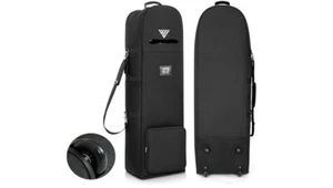 Hard Case Golf Club Travel Bag with Wheels Luggage Lock Cover Airline Waterproof - Picture 1 of 7