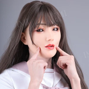 Silicone Female Mask Realistic Full Face Mask for Disguise Crossdresser Cosplay - Picture 1 of 13