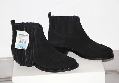 BOTINES DE GAMUZA CON FLECOS TEJANOS MARCA Golden Goose Deluxe 'Crosby' EE. UU. 5/UE 35 $1025 Foto 1 de 4