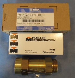 York Johnson Control 022-10079 000 Relief Valve 235 PSI 1-1/4 Mueller B34580-235 - Picture 1 of 10