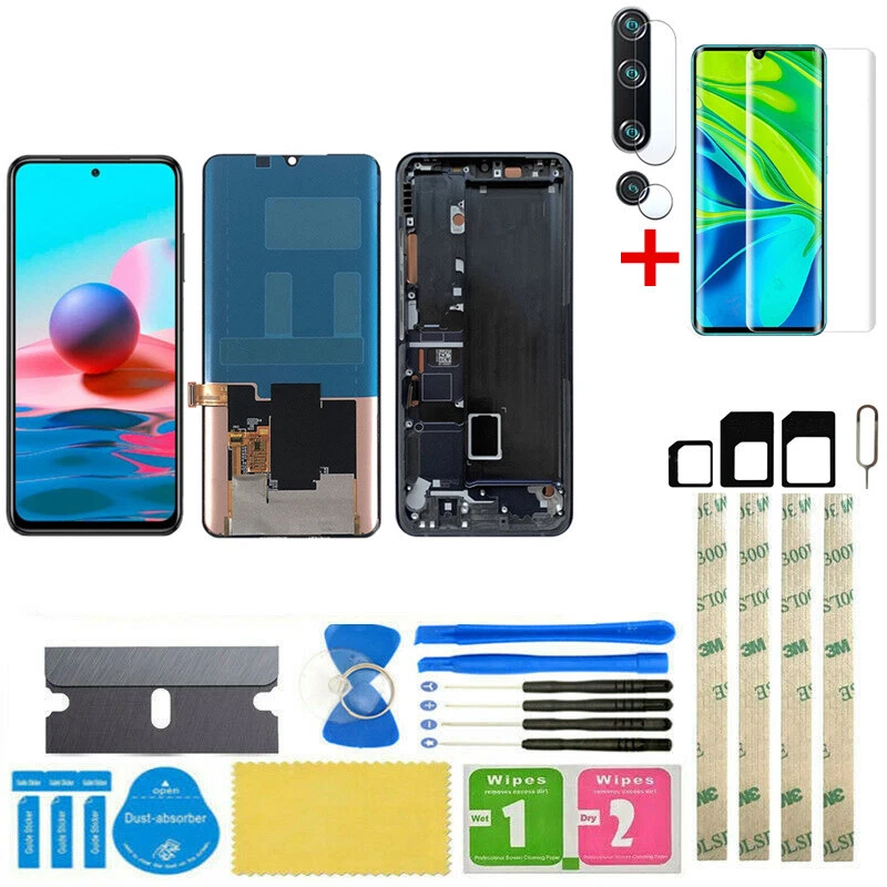 Digitalizador tela sensível ao toque tela LCD tela OLED fabricante de equipamento original para Xiaomi Mi Note 10 CC9 Pro 10 Pro - Imagem 1 de 4