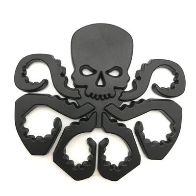 Calcomanía adhesiva de metal Hydra Octopus negra insignia emblema maletero guardabarros Foto 1 de 3