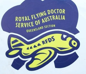 Vintage RFS Royal Flying Doctor Service of Australia Queensland Sticker Decal - Picture 1 of 2