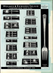 PUBLICITÉ PAPIER 1932 Holmes & Edwards motif concours incrusté couverts - Photo 1 sur 1