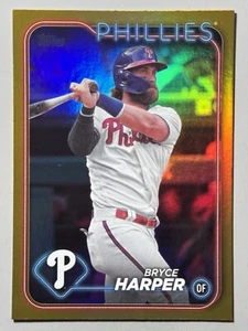 Bryce Harper 2024 Topps Series 1 Gold Foil #200 Phillies Exclusive SP MVP - Photo 1 sur 3