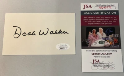 Doak Walker Signed Index Card JSA Cert w/COA Detroit Lions HOF Heisman (d.1998)! - Image 1 of 4