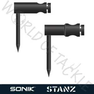 Estabilizador de palo de banco SONIK Stanz pesca de carpa anodizado negro 2 tallas 16 o 19 mm - Imagen 1 de 2