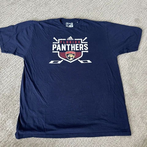 Florida Panthers NHL Hockey Adidas T Shirt XL Vintage Cover