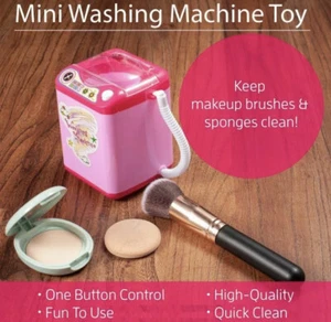 US Mini Electric Washing Machine Dollhouse Toy Very Useful Wash Makeup Brushes - Picture 1 of 3