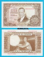 Lote de 3 billetes de 100 pesetas  año 1953, 1965 y 1970 SIN CIRCULAR PLANCHA.