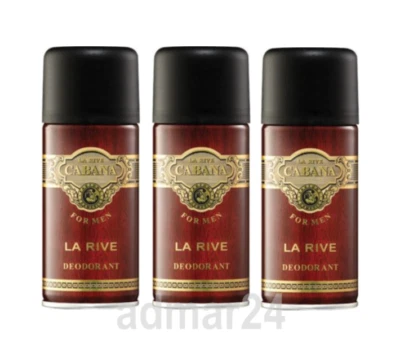 La Rive Man Cabana Deodorant Spray 3 x 150 ml Deo