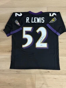 Ray Lewis Baltimore Ravens signiertes Trikot Mitchell And Ness Gr. 48 handsigniert - Bild 1 von 3