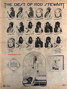 Original 1977 Rod Stewart "Best Of Rod Stewart" Album Release Promo Print Ad - Picture 1 of 1