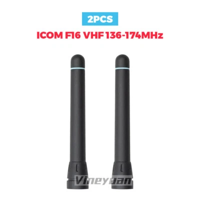 2PC VHF 136-174MHz Stubby Antenna For Icom Radio FA-SC57VS F11 F11S F14 F14S F16 - Image 1 of 4