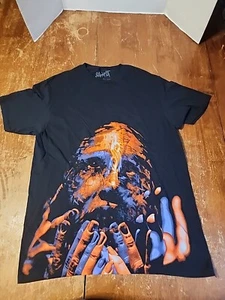 2020 Slipknot Red Face black shirt tagged Large heavy metal music - Picture 1 of 7