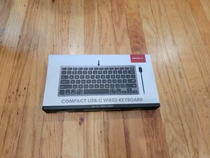 MACALLY Compact USB Wired Keyboard - New in Box - Picture 1 of 2