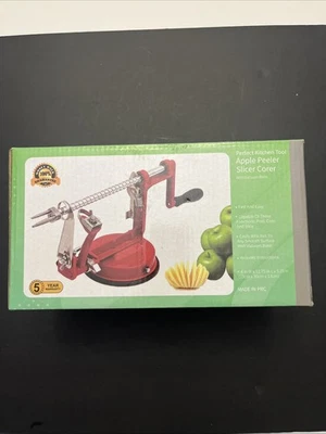 TIGWIN My Perfect Kitchen Apple Peeler, Core, Slice  with Vacuum Base - Blue - Image 1 of 4