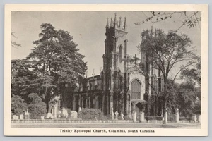 White Border Postcard Trinity Episcopal Church Columbia South Carolina - Picture 1 of 2