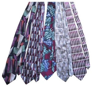 Vintage Pierre Cardin Tie Set 100% Silk Abstract Geometric Art Deco Pattern 90s - Picture 1 of 11